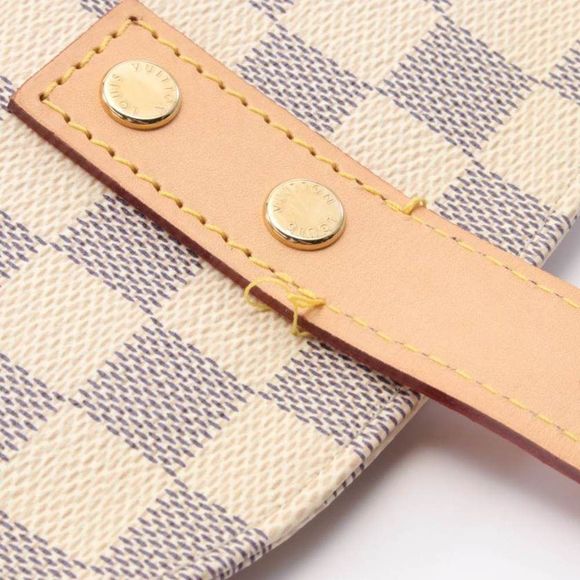 Louis Vuitton Damier Azur Backpack Rucksack PVC Leather White - Picture 6 of 8